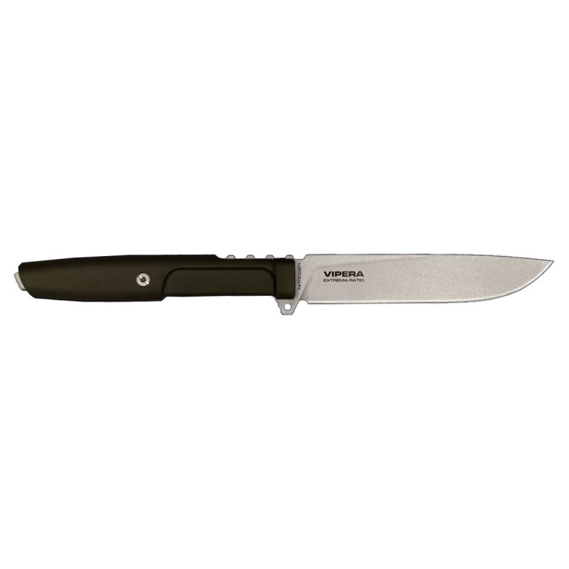 Extrema Ratio Vipera Nitrogen - 4.56" Nitrogen Stainless Steel Blade Ranger Green Forprene Handle