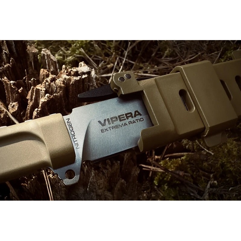 Extrema Ratio Vipera Stonewashed Nitrogen - 4.56" Nitrogen Stainless Steel Blade HCS Forprene Handle