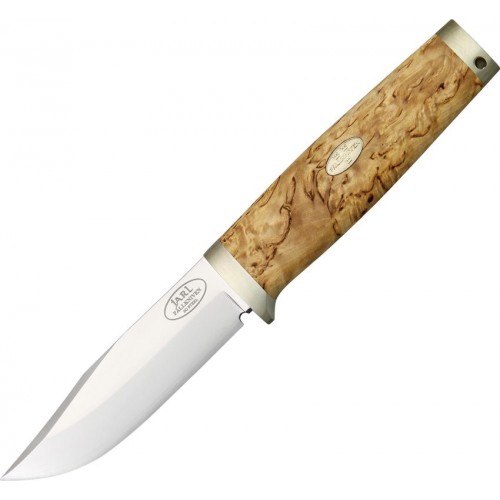 Fallkniven SK1 Jari Swedish Knife - 3.8" 3G Blade Curly Birch Handle Leather Sheath