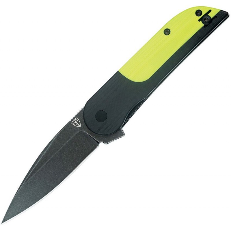 Finch Knives Devils Finger Neon Pocket Knife - 3.1" Stainless Steel Blade High Visibility G10 Handle