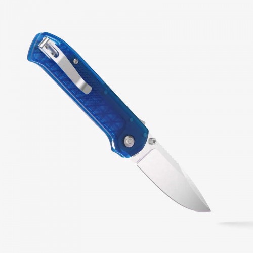 Flytanium Arcade Lite Folding Knife - 3.2" AUS-10A Steel Blade Ocean Blue Polycarbonate Handle