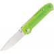 Flytanium Arcade Lite Shark Lock Folding Knife - 3.2" AUS-10A Steel Blade Digital Green Polycarbonate Handle