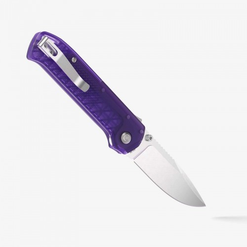 Flytanium Arcade Lite Folding Knife - 3.2" AUS-10A Steel Blade Atomic Purple Polycarbonate Handle