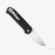 Flytanium Arcade Lite Shark Lock Folding Knife - 3.2" AUS-10A Steel Blade Smoke Black Polycarbonate Handle