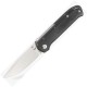 Flytanium Arcade Lite Shark Lock Folding Knife - 3.2" AUS-10A Steel Blade Smoke Black Polycarbonate Handle