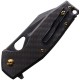 Fox Yaru Linerlock Folding Knife - 3" Black Bohler M398 Blade Carbon Fiber Handle
