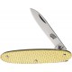 Fraraccio Knives Old School Temperino UK EDC Pocket Knife - 2" Stainless Steel Blade Hammered Brass Handle