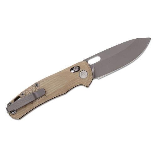 Gerber Scout Folding Knife - 3.19" 440A Black DP Blade Tan Micarta Handle Crossbar Lock