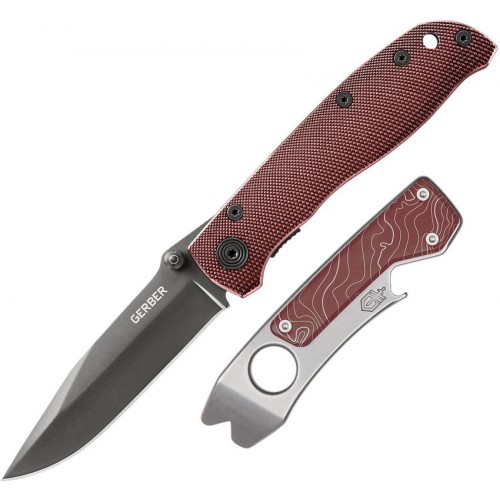Gerber Air Ranger Folding Knife and Gerber Shard XL Limited Edition Combo Pack Drab Red