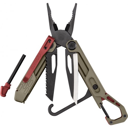 Gerber Stakeout Spark Multi-Tool Coyote Brown - 2.4" Plain and Serrated Blade