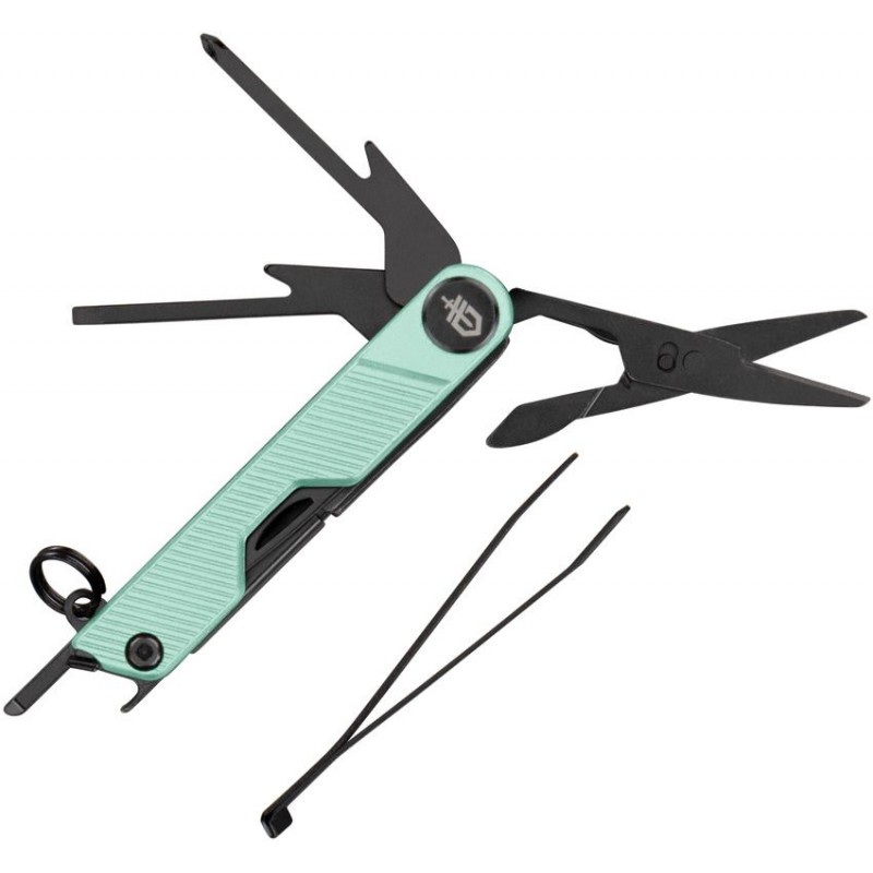 Gerber Armbar Mini Multi-Tool - 1.5" Black Wharncliffe Blade Mint Green GFN Handle