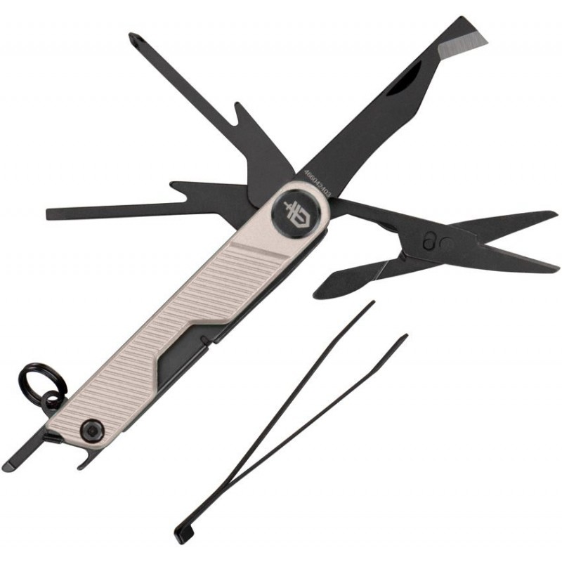 Gerber Armbar Mini Multi-Tool - 1.5" Black Wharncliffe Blade Gold GFN Handle