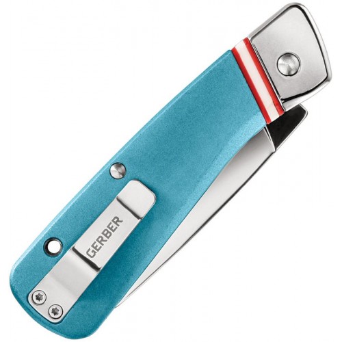 Gerber Straightlace UK EDC Pocket Knife - 2.9" Stainless Steel Blade Blue Handle