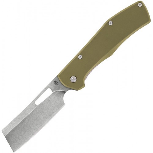 Gerber Flatiron Folding Knife - 3.8" Blade Green Stainless Handle Special Offer
