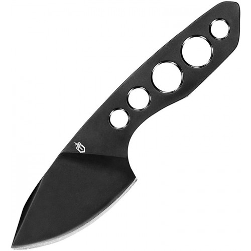 Gerber Dibs Fixed Blade Knife - 2.5" Black Blade Yellow Sheath