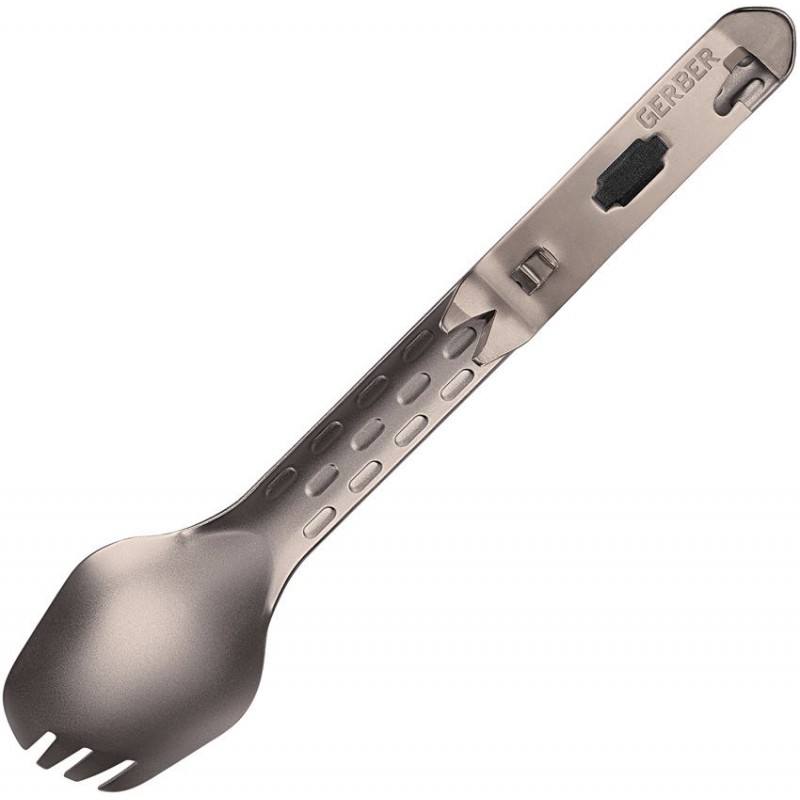 Gerber Devour Ti Camping Tool Natural - Aluminim Fork, Spoon, Multi-Tool