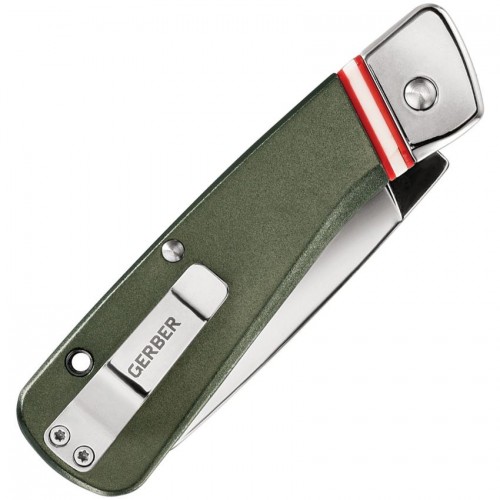 Gerber Straightlace UK EDC Pocket Knife - 2.9" Stainless Steel Blade Green Handle