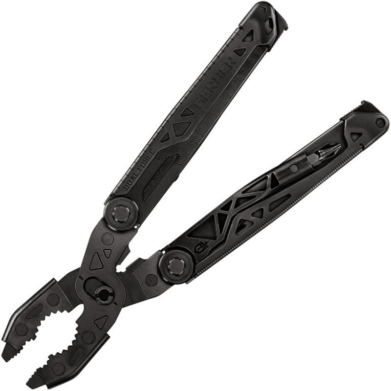 Gerber Dual Force Multi Tool Silver Black Steel Handle Sheath