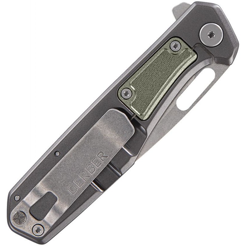 Gerber Minisada Folding Knife - 3.13" D2 Blade Sage Green Handle