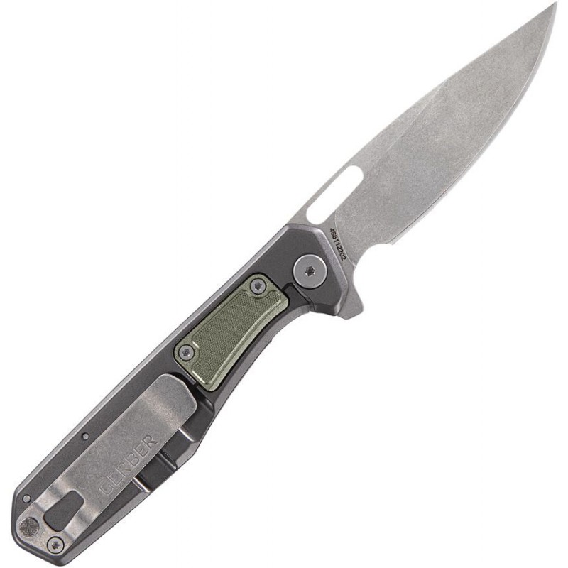 Gerber Minisada Folding Knife - 3.13" D2 Blade Sage Green Handle