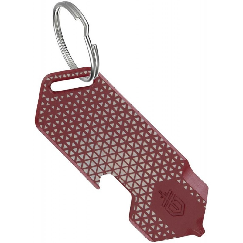 Gerber Shard DT Keychain Mini Multi-Tool - Hex Drab Red Triangle Stainless Steel