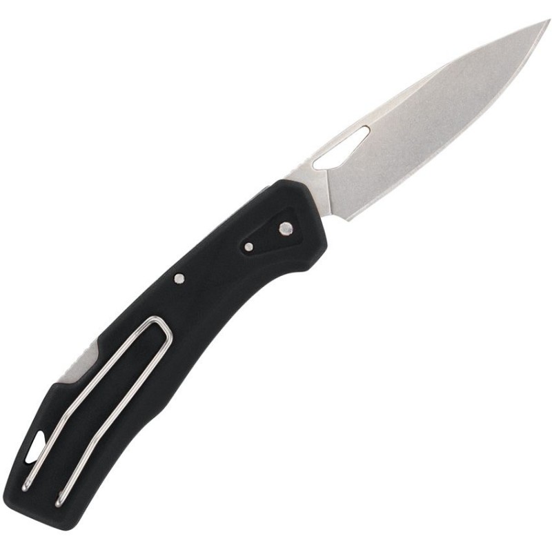 Gerber LST Folding Knife Black - 2.75" 440A Stainless Clip Point Blade Black Handle