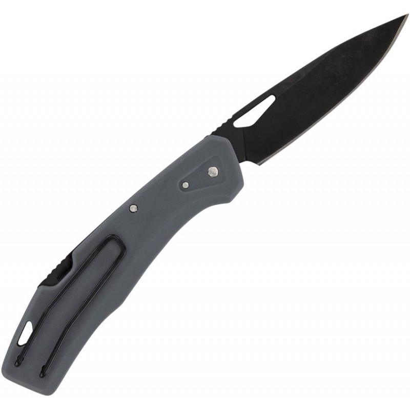 Gerber LST Folding Knife Grey - 2.75" Black 440A Stainless Clip Point Blade Grey  Handle