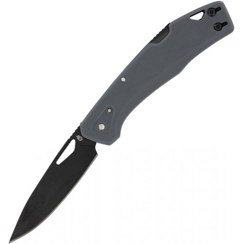 Gerber LST Folding Knife Grey - 2.75" Black 440A Stainless Clip Point Blade Grey  Handle