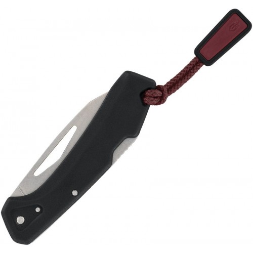 Gerber LST Mini Folding Knife Black - 1.75" 440A Stainless Wharncliffe Blade Black Handle