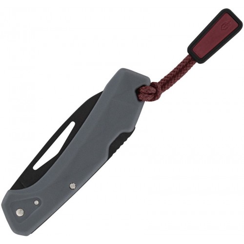 Gerber LST Mini Folding Knife Grey - 1.75" 440A Stainless Wharncliffe Black Blade Grey Handle