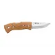 Helle Berget 763 Folding Knife - 2.16" 12C27 Stainless Steel Blade Mustard Micarta Handle