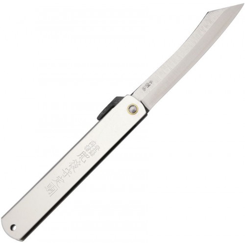 Higonokami No.8 Japanese Triple Layer SK Pocket Folder - 3.5" SK5 Carbon Steel Blade Stainless Handle