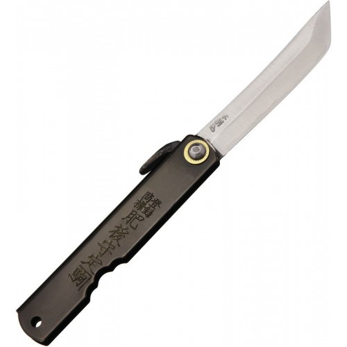 Higonokami No.13 Japanese UK EDC Pocket Folder - 3" Tanto Blade Black Stainless Handle