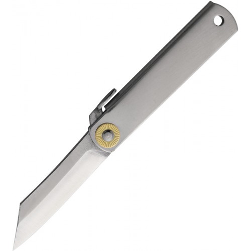 Higonokami Japanese Pocket Folder - 2.12" VG10 Reverse Tanto Blade Stainless Steel Handle