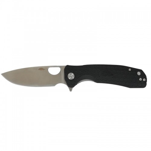 Honey Badger Small Folding Knife - 2.81" 8Cr13MoV Stainless Steel Drop Point Blade Black FRN Handle Liner Lock