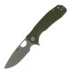 Honey Badger Small Folding Knife - 2.81" 8Cr13MoV Stainless Steel Drop Point Blade Green FRN Handle Liner Lock