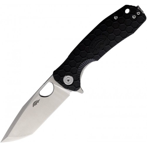 Honey Badger Medium Folding Knife - 3.19" 8Cr13MoV Tanto Blade Black FRN Handle Liner Lock