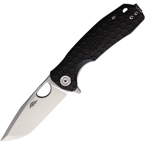 Honey Badger Small Folding Knife - 2.75" 8Cr13MoV Tanto Blade Black FRN Handle Liner Lock