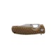 Honey Badger Small Folding Knife - 2.81" 8Cr13MoV Clip Point Blade Tan FRN Handle Liner Lock