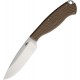 Honey Badger Outfitter Camp Knife - 3.75" 8Cr13MoV Blade Tan FRN Handle Nylon Belt Sheath