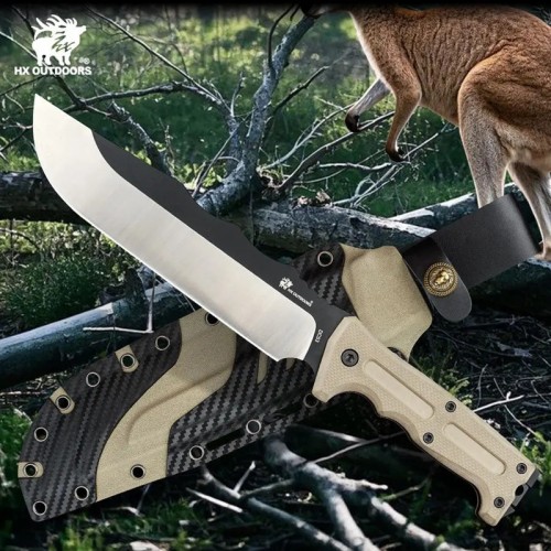 HX Outdoors Kangablade - 8" DC53 Blade Brown G10 Handle