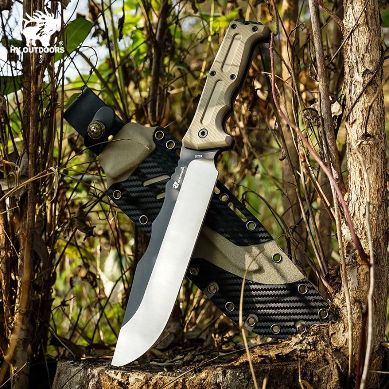 HX Outdoors Kangablade - 8" DC53 Blade Brown G10 Handle