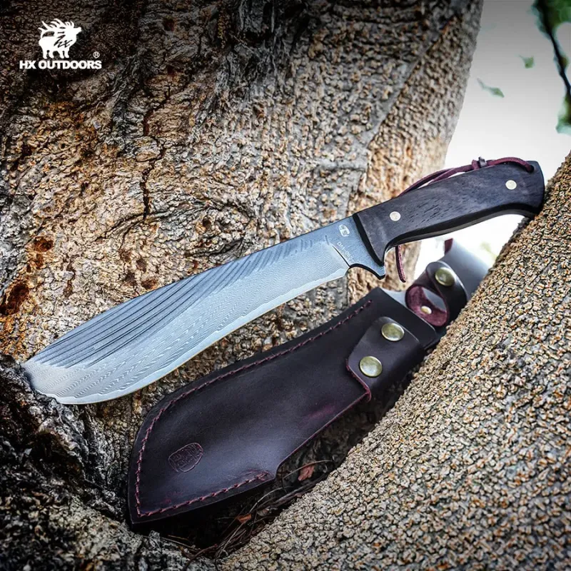 HX Outdoors Damask Willow Machete - 8.27" 90Cr18 Blade Walnut Handle