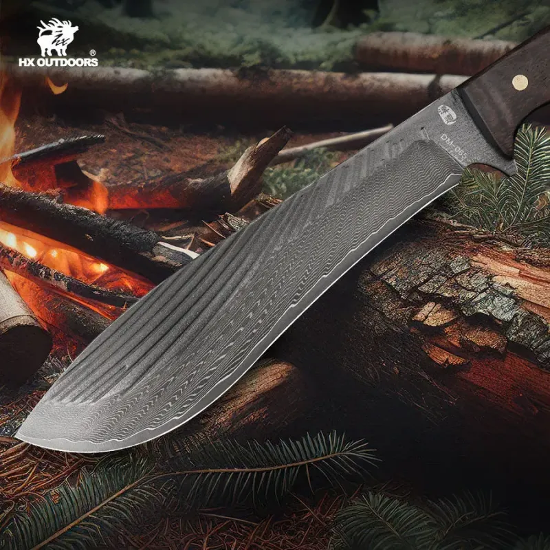 HX Outdoors Damask Willow Machete - 8.27" 90Cr18 Blade Walnut Handle