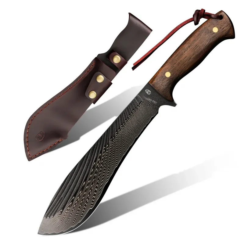 HX Outdoors Damask Willow Machete - 8.27" 90Cr18 Blade Walnut Handle