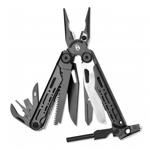 HX Outdoors Ignite Multi-Tool Black with Fire Steel and Rescue Whistle