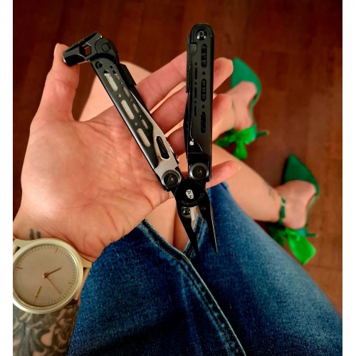 HX Outdoors Ignite Multi-Tool Black with Fire Steel and Rescue Whistle