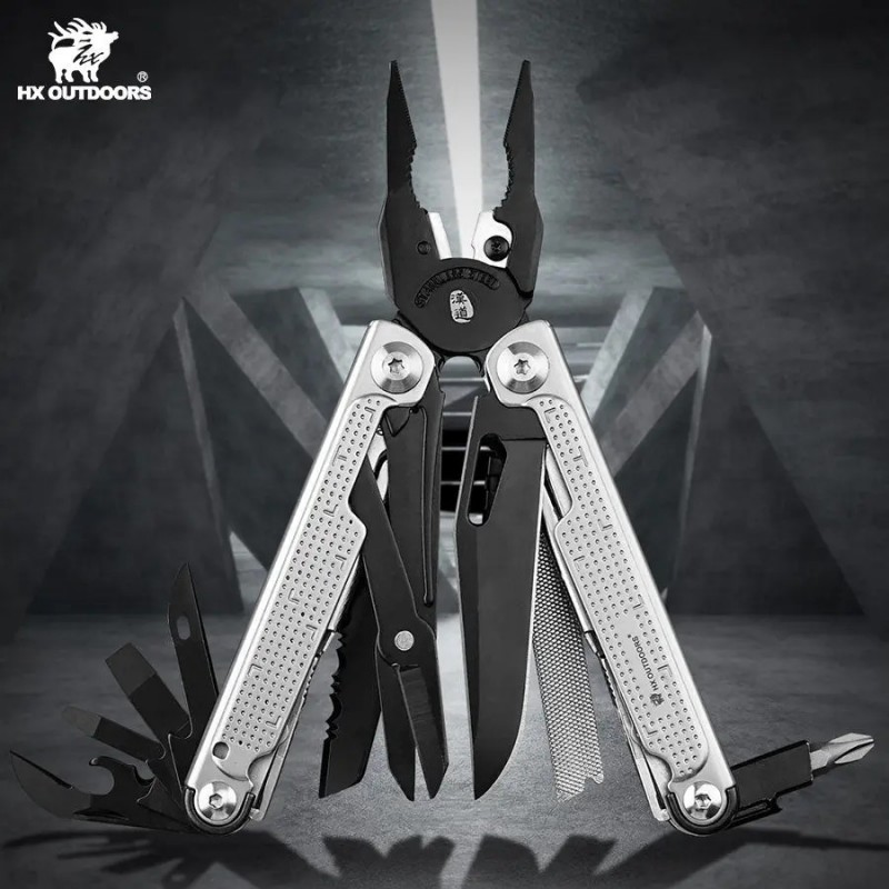 HX Outdoors Eaglite Multi-Tool Black and Silver