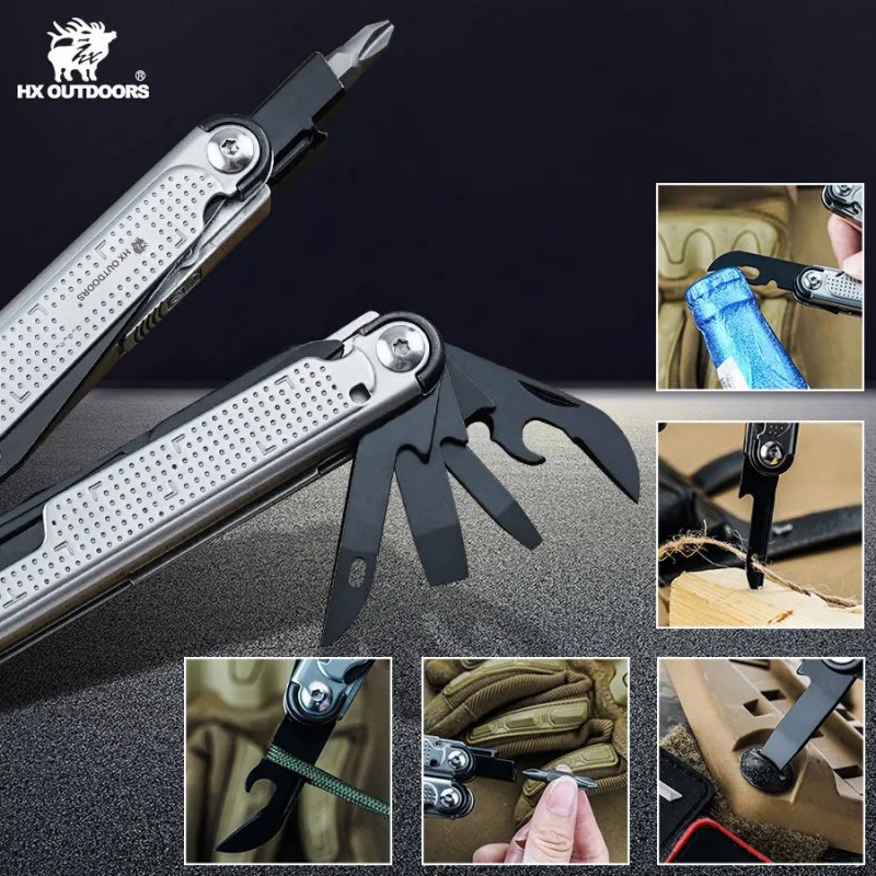 HX Outdoors Eaglite Multi-Tool Black and Silver