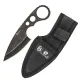 HX Outdoors Eagle Shark Fixed Blade Knife - 2.91" Black Stonewash Blade Nylon Sheath 